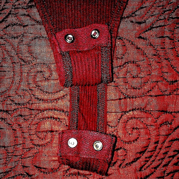 (NWOT) LuLus Lilith Burgundy Off-the-Shoulder V-Neck Long Sleeve Ribbed Bodysuit - Picture 9 of 10